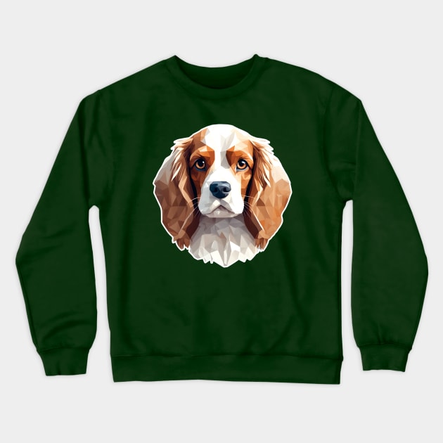 Dog Spanield 2 Art Crewneck Sweatshirt by Welcraft Design